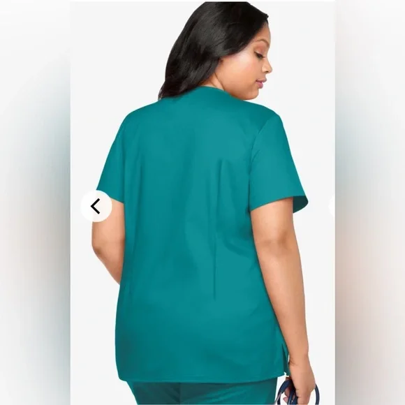 UA Butter-Soft Stretch Teal Scrubs - Picture 4 of 6